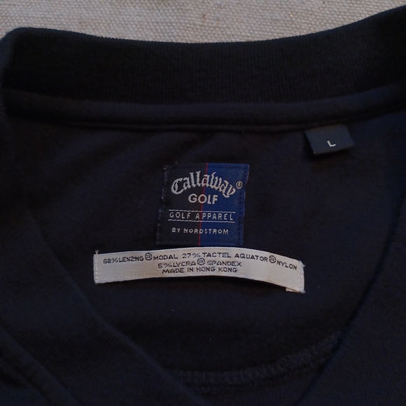 Callaway Golf by Nordstrom Black V-Neck Vest Men's Size Large - Picture 2 of 4